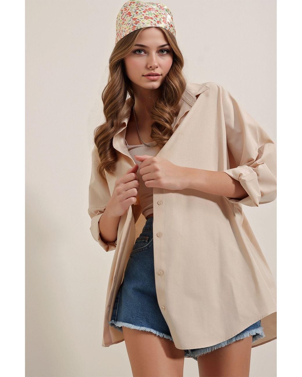 Bigdart Natural Oversized Poplin 2-Pack Shirt