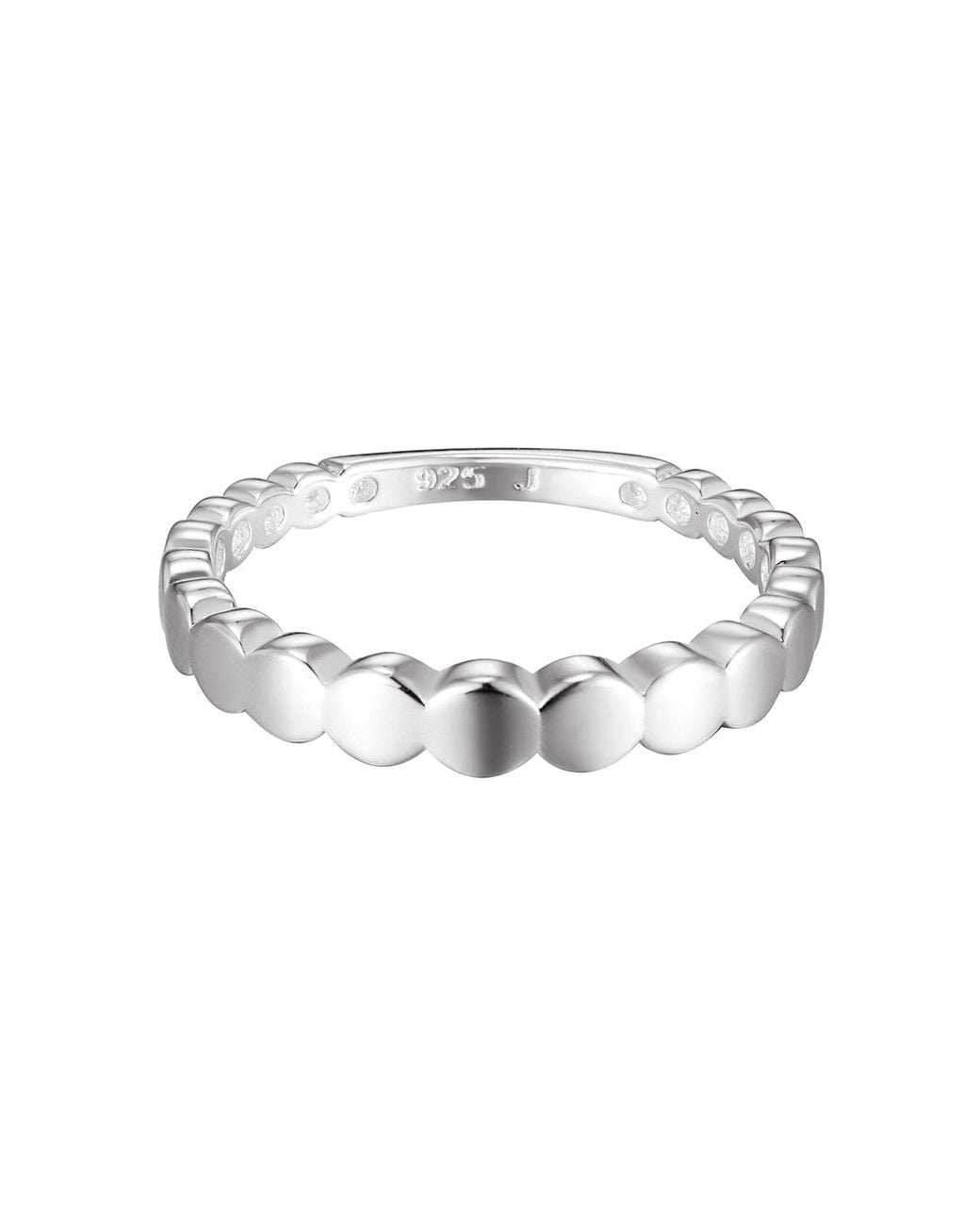 The Jewellery Stockroom Metallic Sterling Graduated Circle Ring