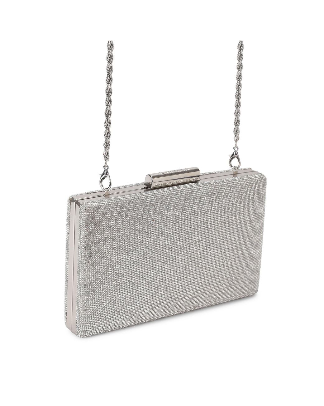 Carvela Kurt Geiger Gray Palio Hard Clutch Bag