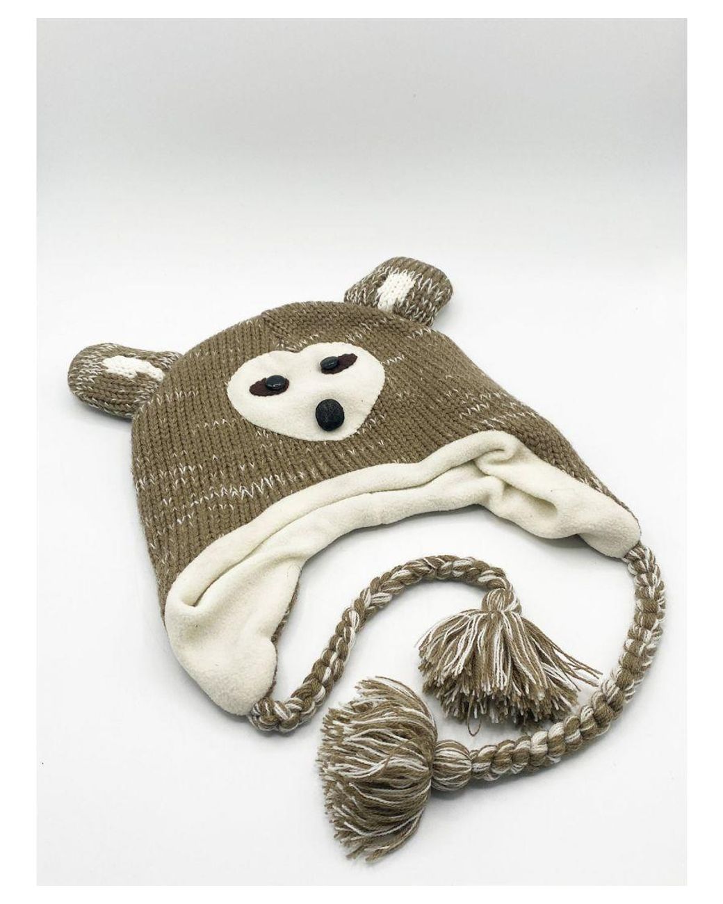 SVNX Metallic Bear Beanie Hat With Ears