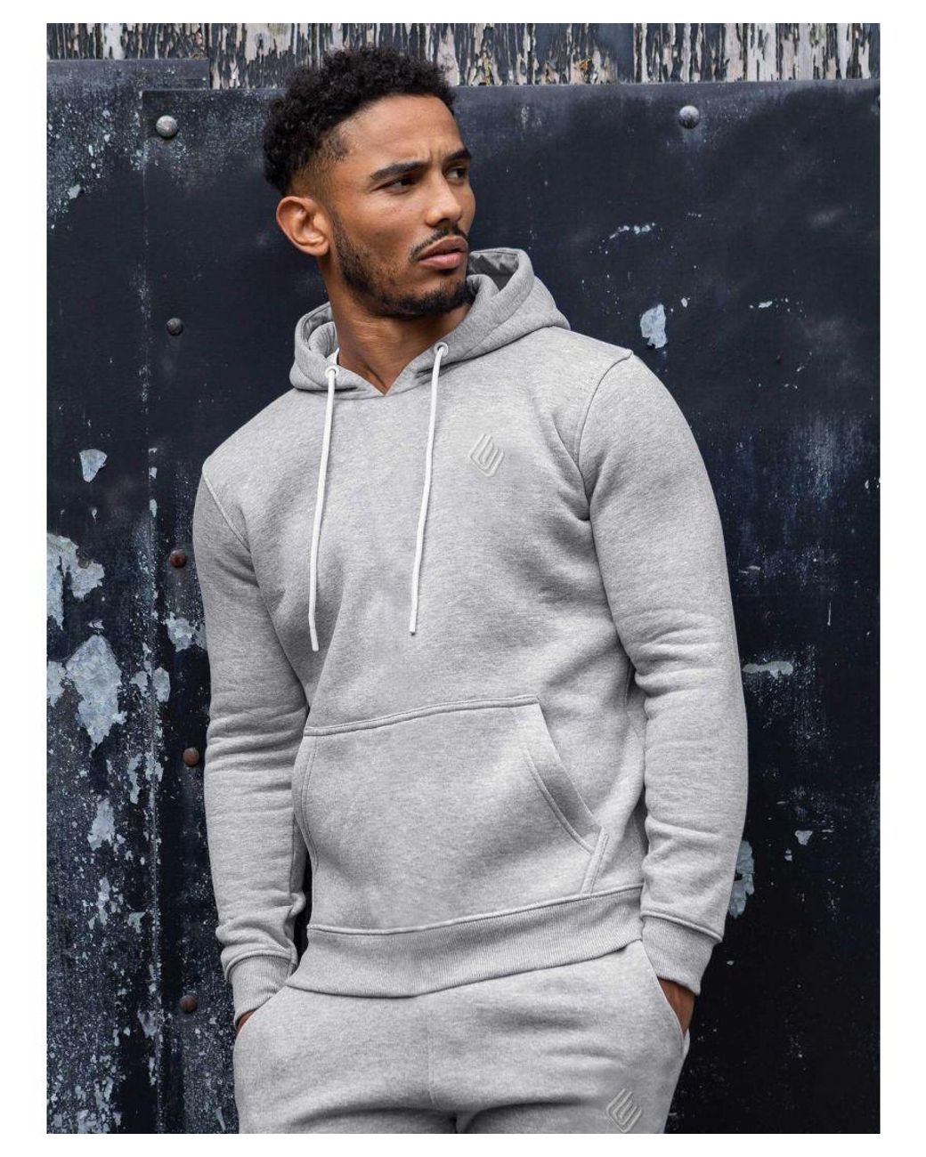 Enzo Blue Pullover Hoodie for men