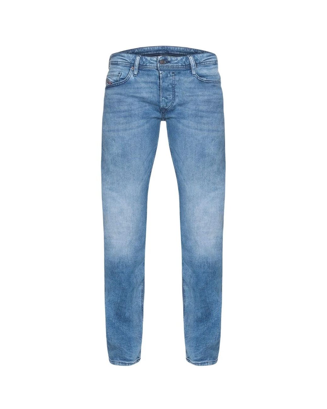 DIESEL Blue Safado-X Straight Fit Light Jeans Cotton for men