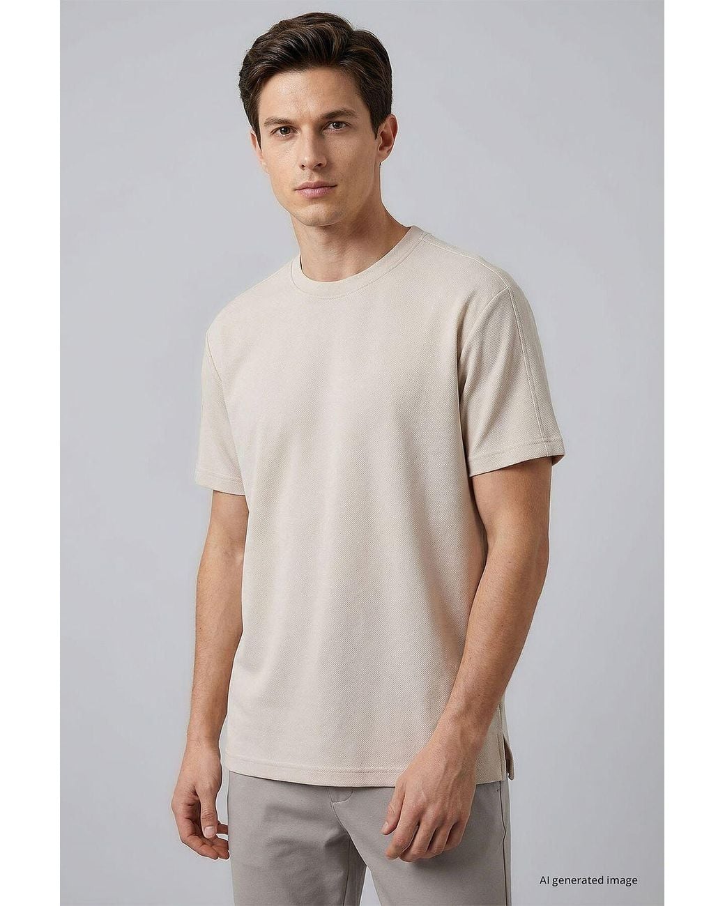 TOMMY LIFE Natural Viscose-Blend T-Shirt for men