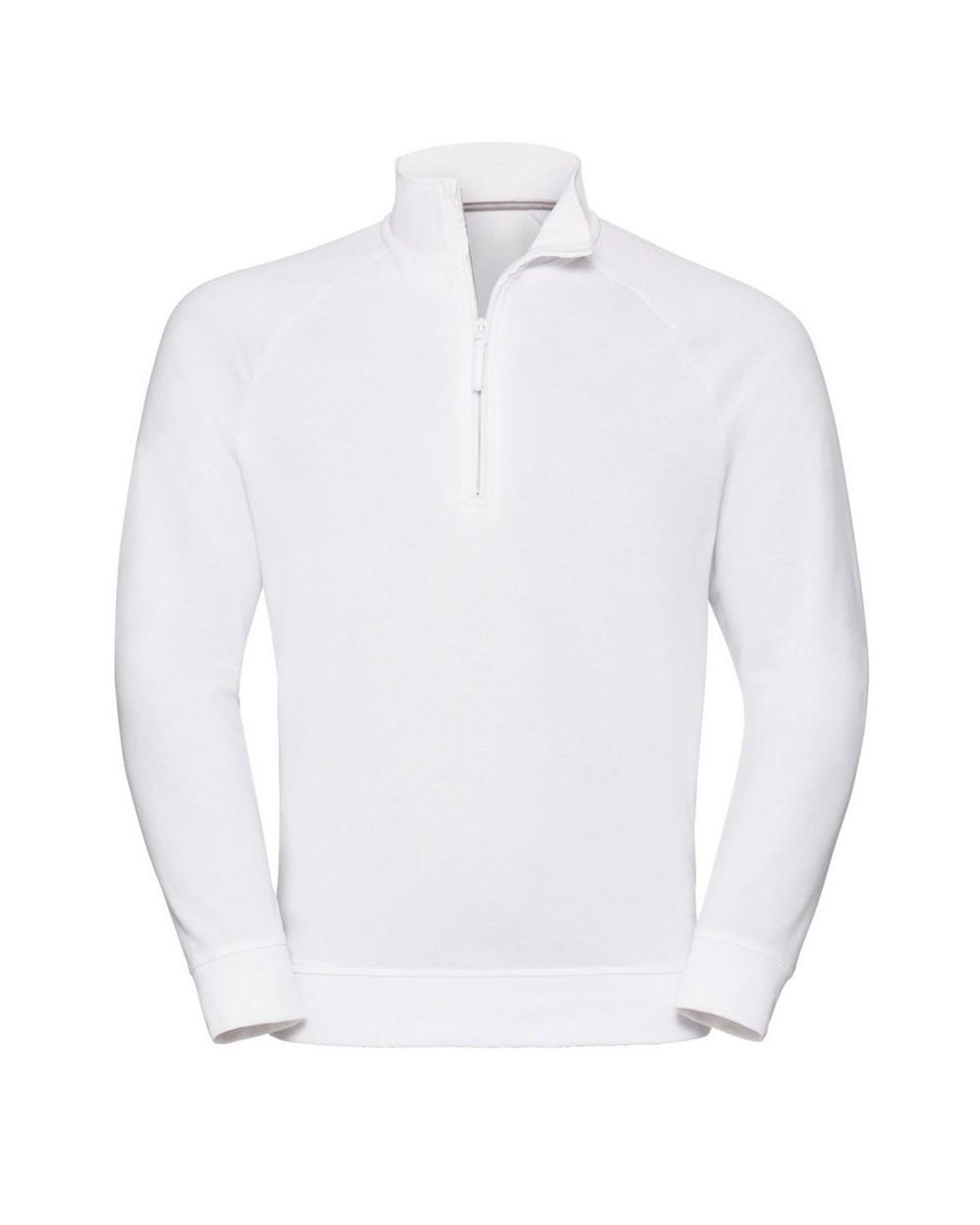 Russell White Authentic Quarter Zip Sweatshirt for men