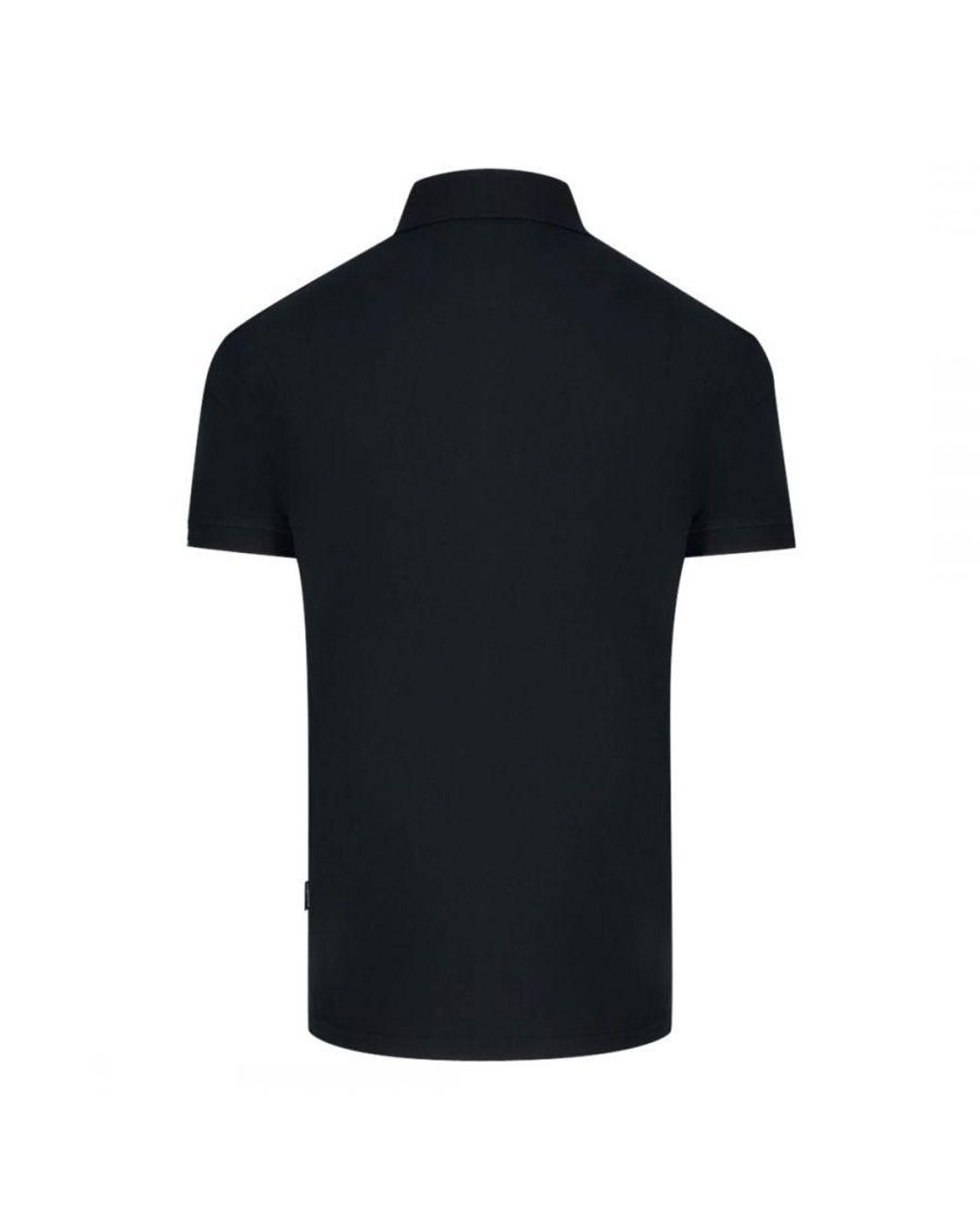 Aquascutum Black Aldis London Logo Polo Shirt for men