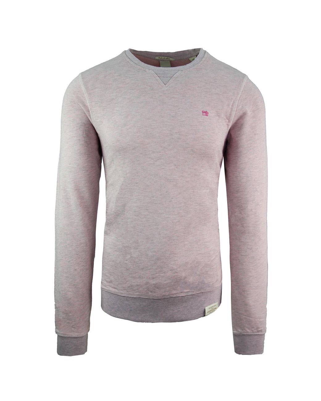 Scotch & Soda Gray Garment-Dyed Logo Cotton Sweatshirt Pullover 142567 1282 for men