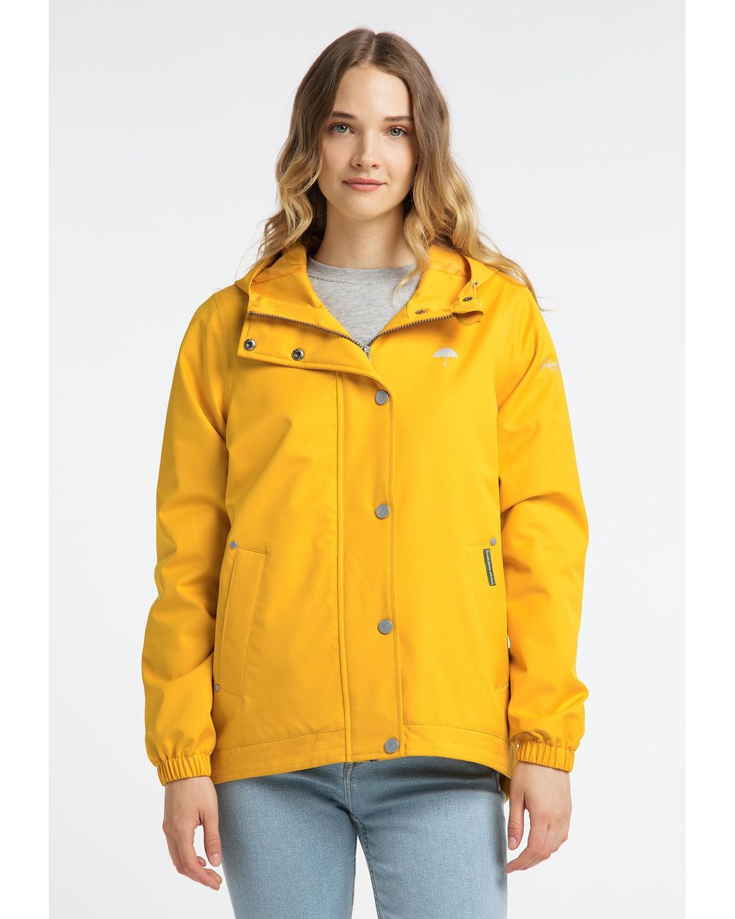 Schmuddelwedda Regenjas Yuka Mosterd in het Yellow