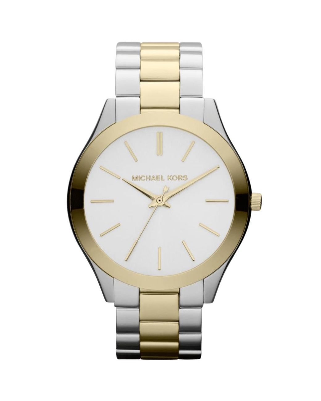 Michael Kors Metallic Runway Mk3198 Two-Tone 42Mm Watch