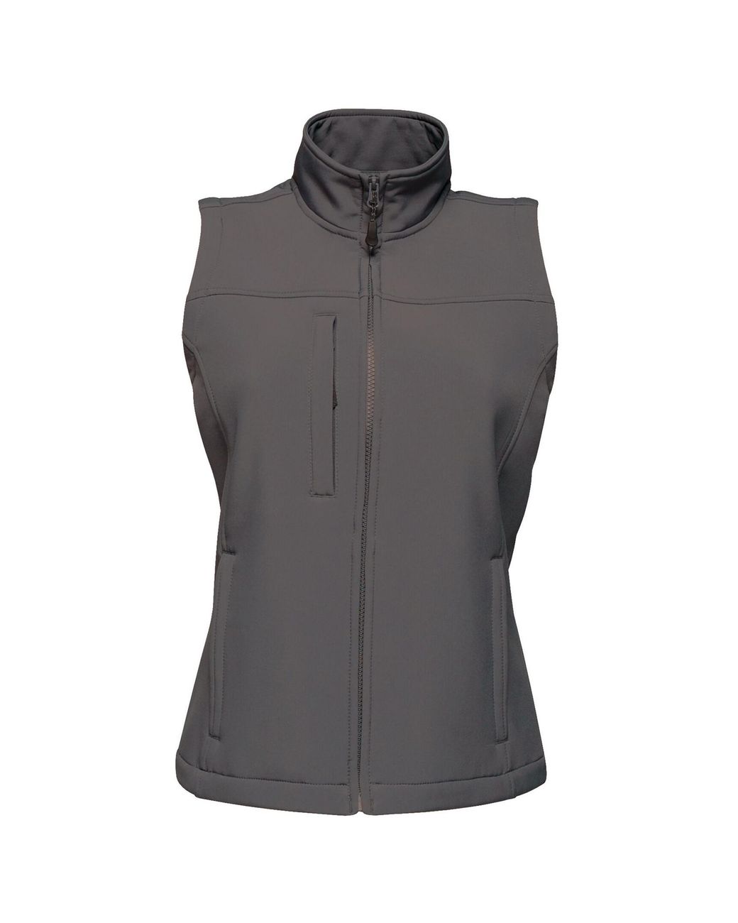 Regatta Gray Ladies Flux Softshell Bodywarmer Sleeveless Jacket (Water Repellent & Wind Resistant)
