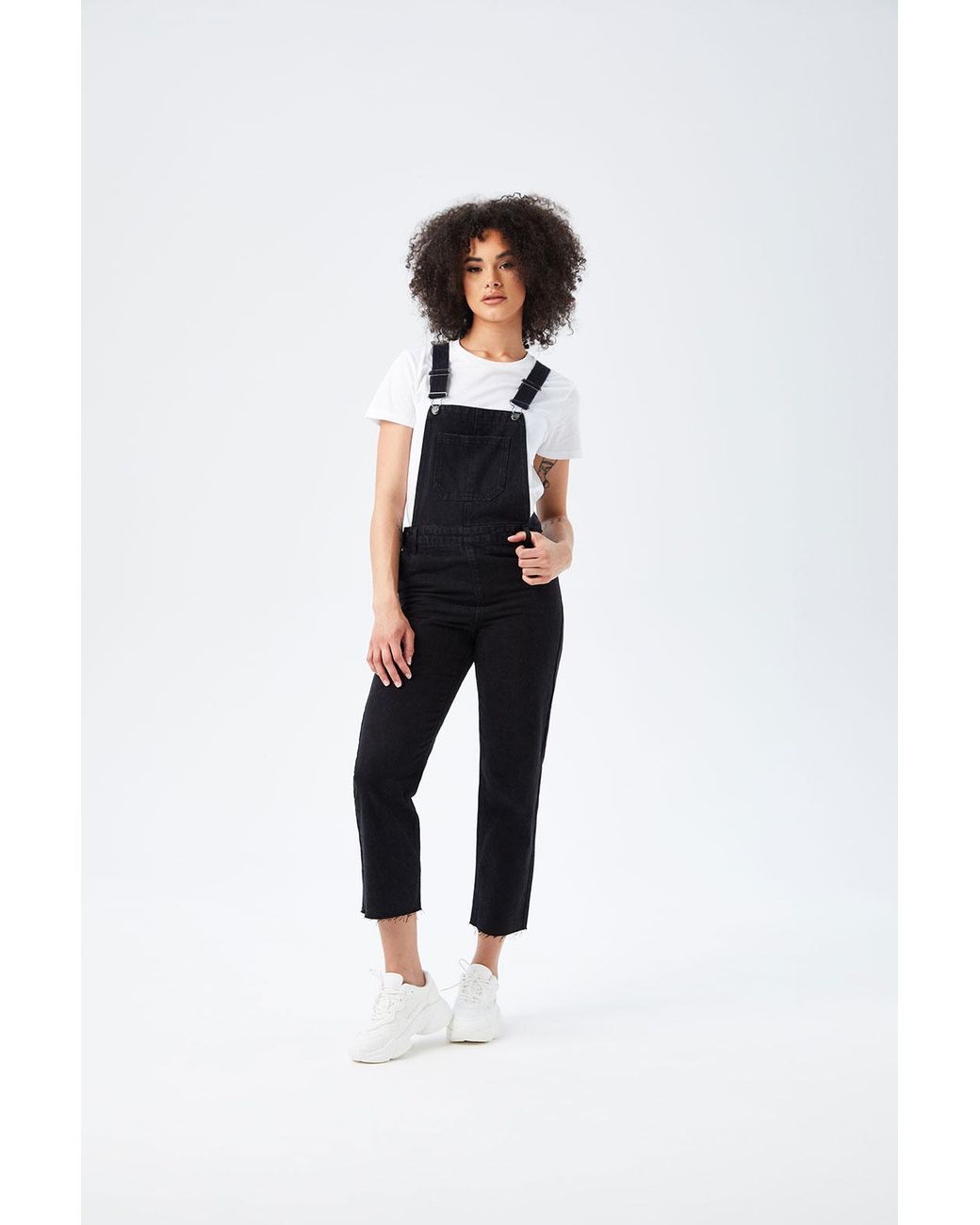 Urban Bliss Black Dixie Dungaree Lace