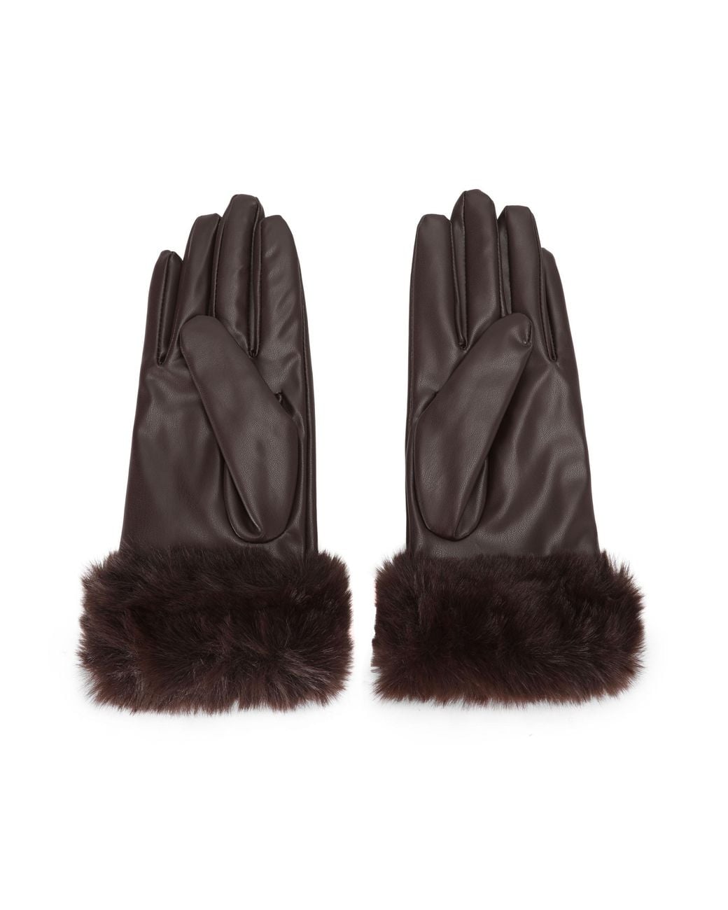 Carvela Kurt Geiger Brown Fur Gloves