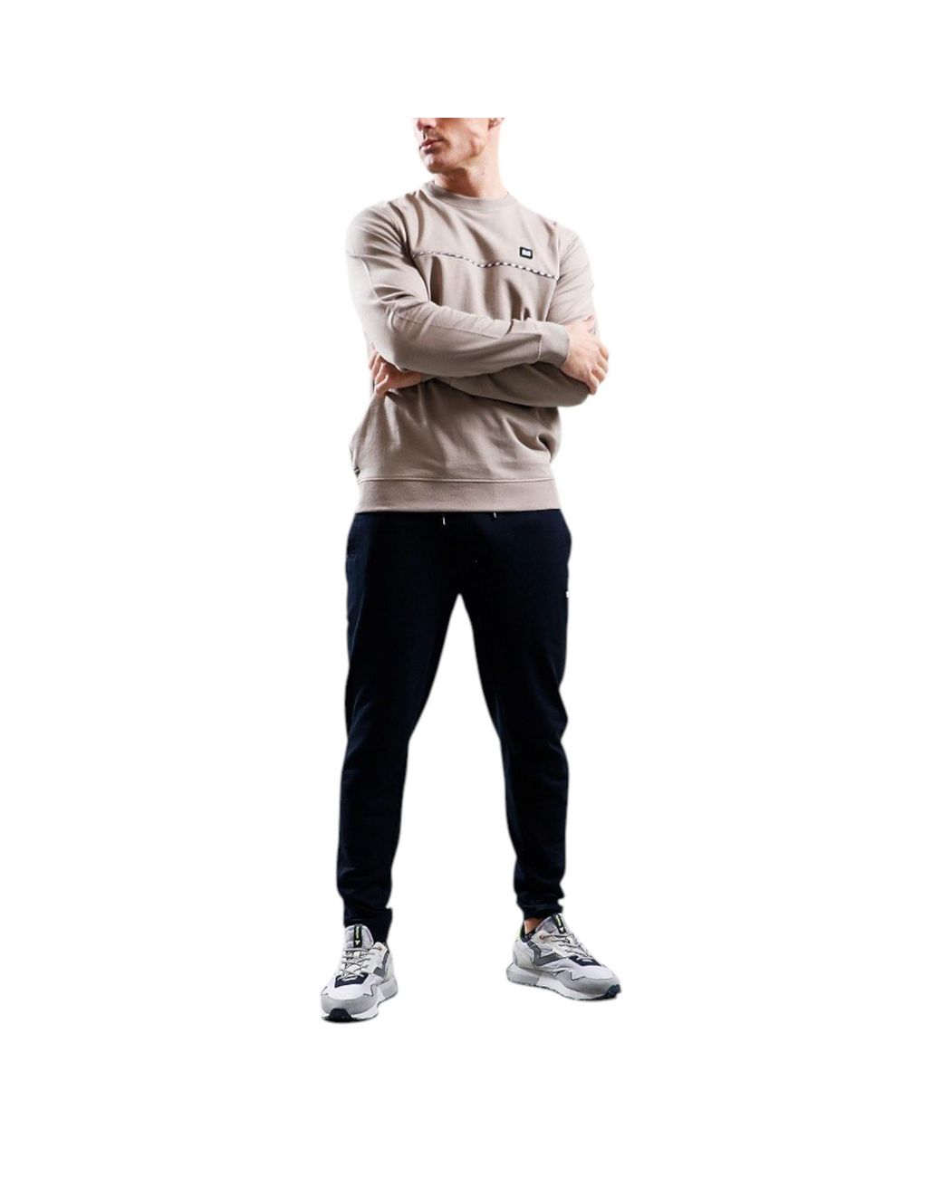Weekend Offender Natural Cordoba Sweatshirt Pullover Crew Neck Casual Cotton Jumper for men