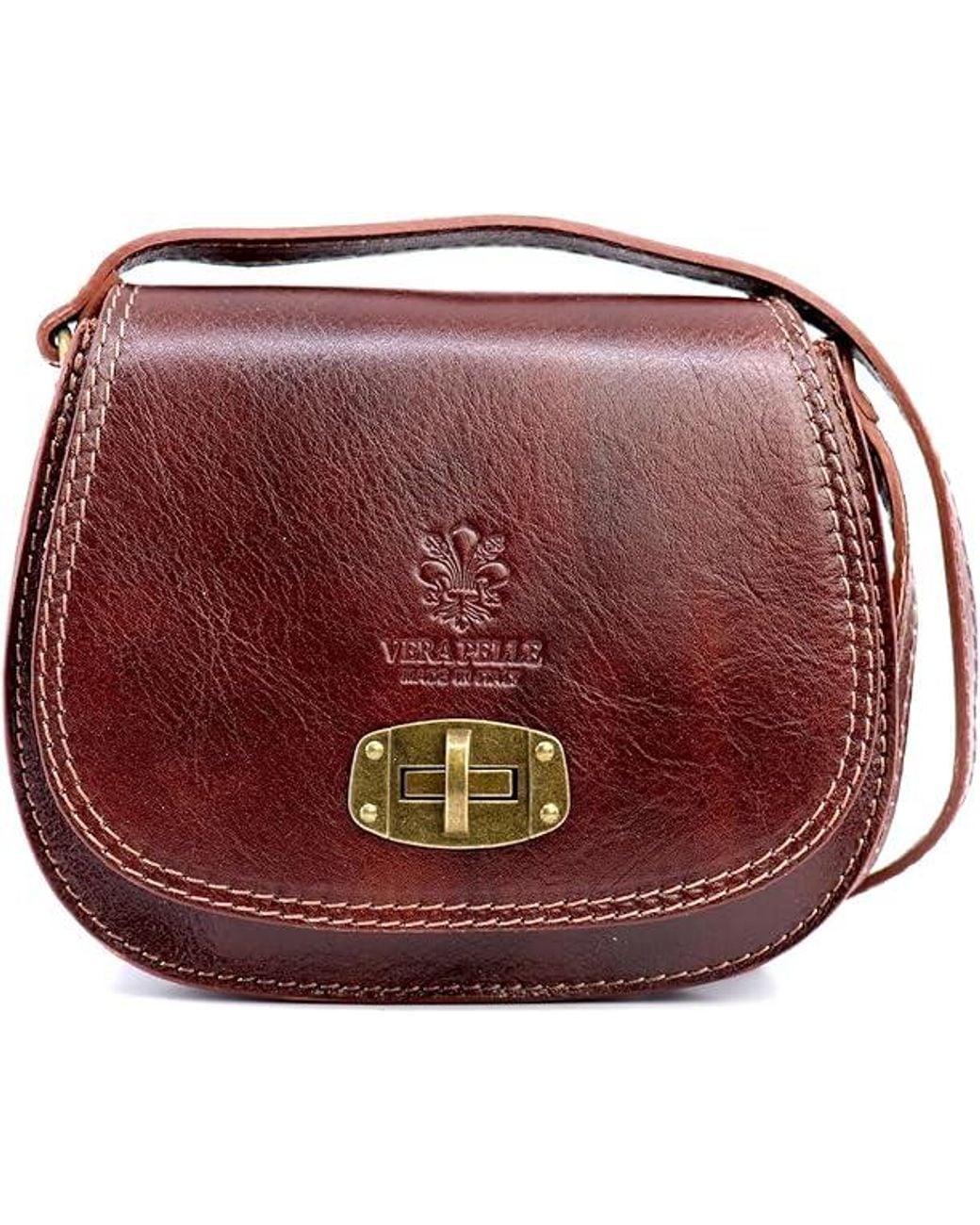 Woodland Leathers Red Genuine Italian Leather Cross Body Bag