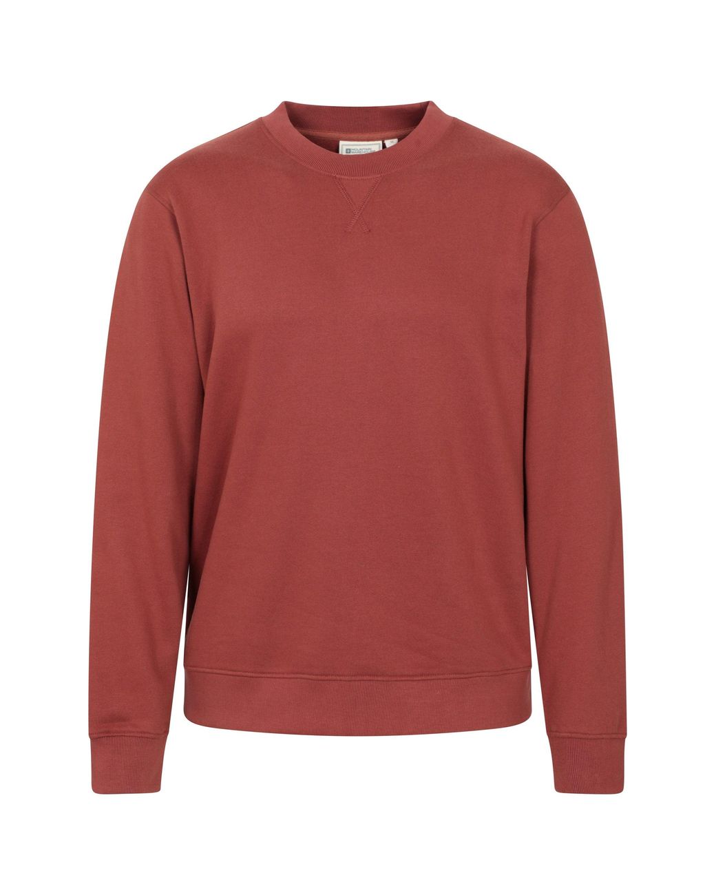 Mountain Warehouse Red 'Hemsby' Plain Sweatshirt Soft Casual Lightweight Comfortable Pullover Top Cotton for men