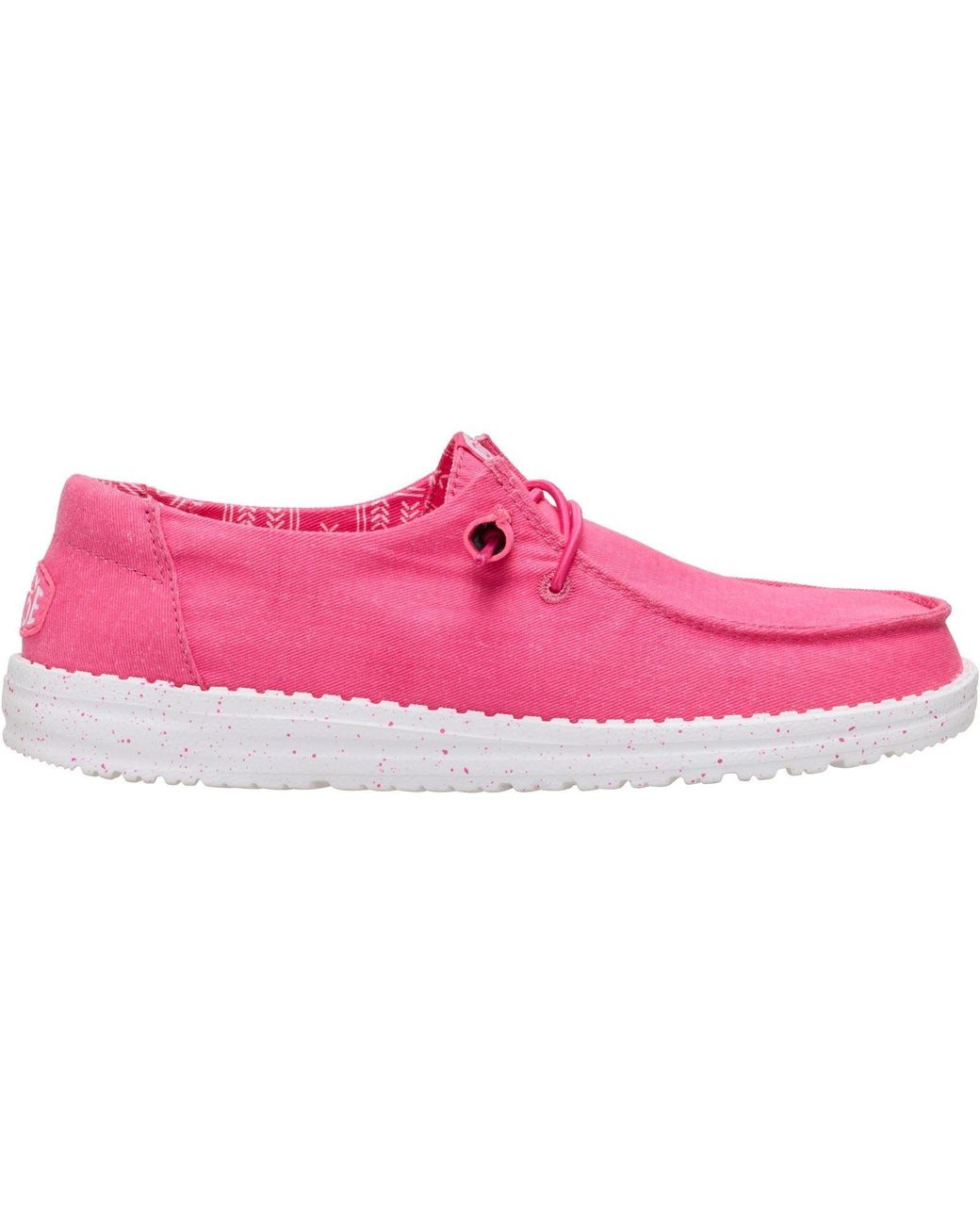 HeyDude Pink Wendy Stretch Cotton Fandango Moccasins Shoes