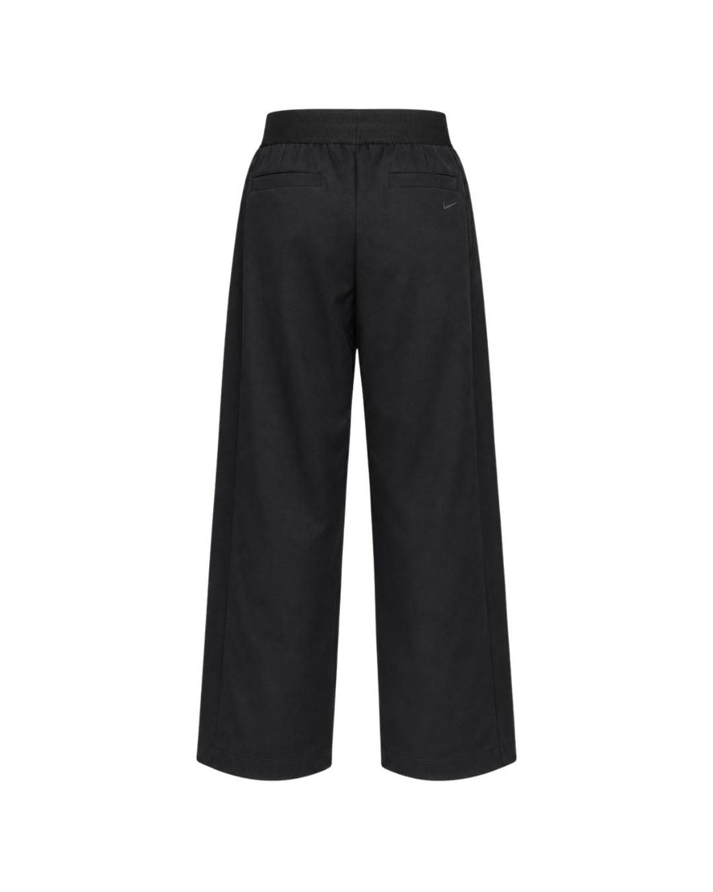 Nike Black Lightweight Twill Mid Rise Wige Leg Trousers