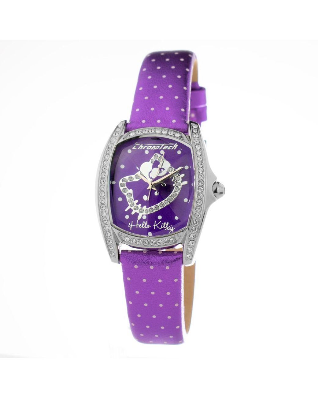 Chronotech Purple Leather Watch