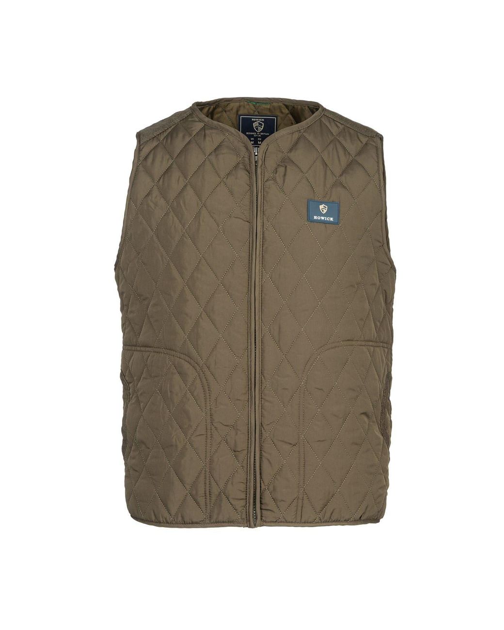 Howick Green Quilt Gilet for men