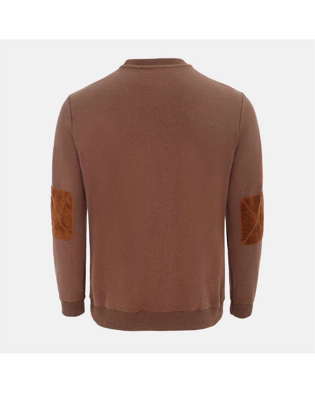 Howick Brown Crew Neck Jumper for men