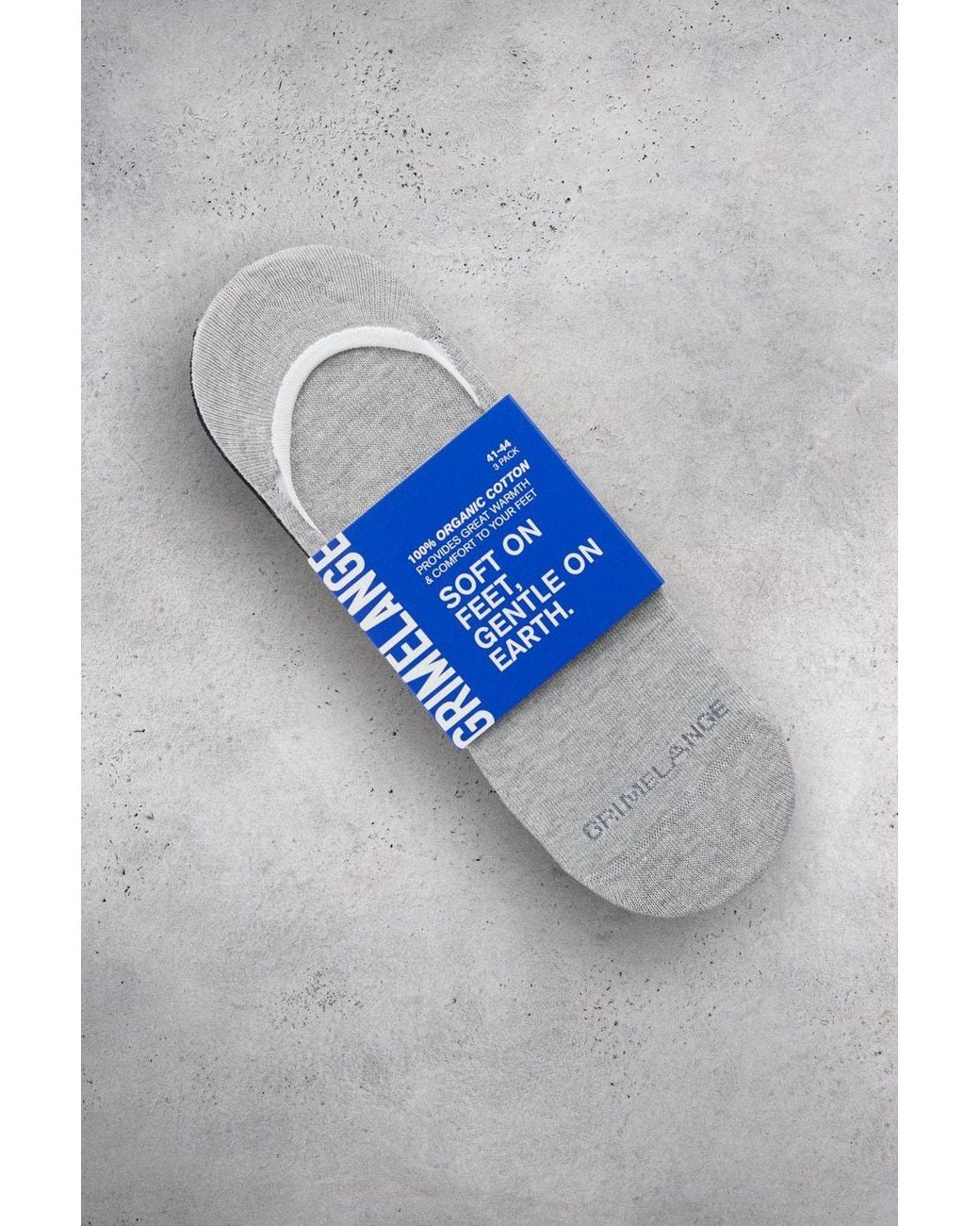 Grimelange Gray 3-Pack Thin Crew Socks for men