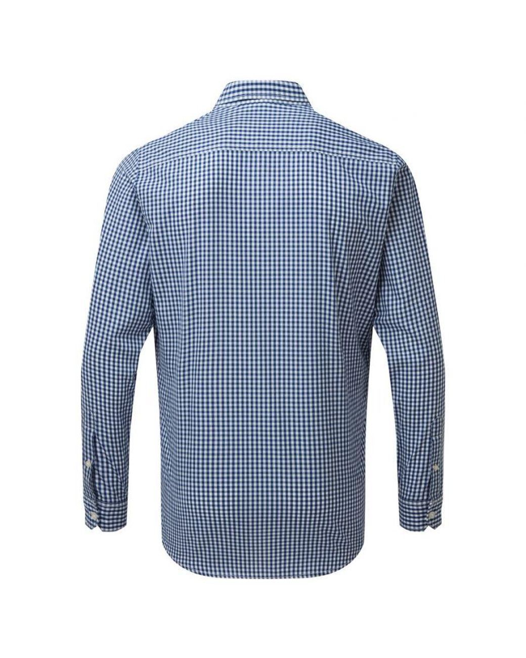 PREMIER Blue Maxton Check Long Sleeve Shirt for men