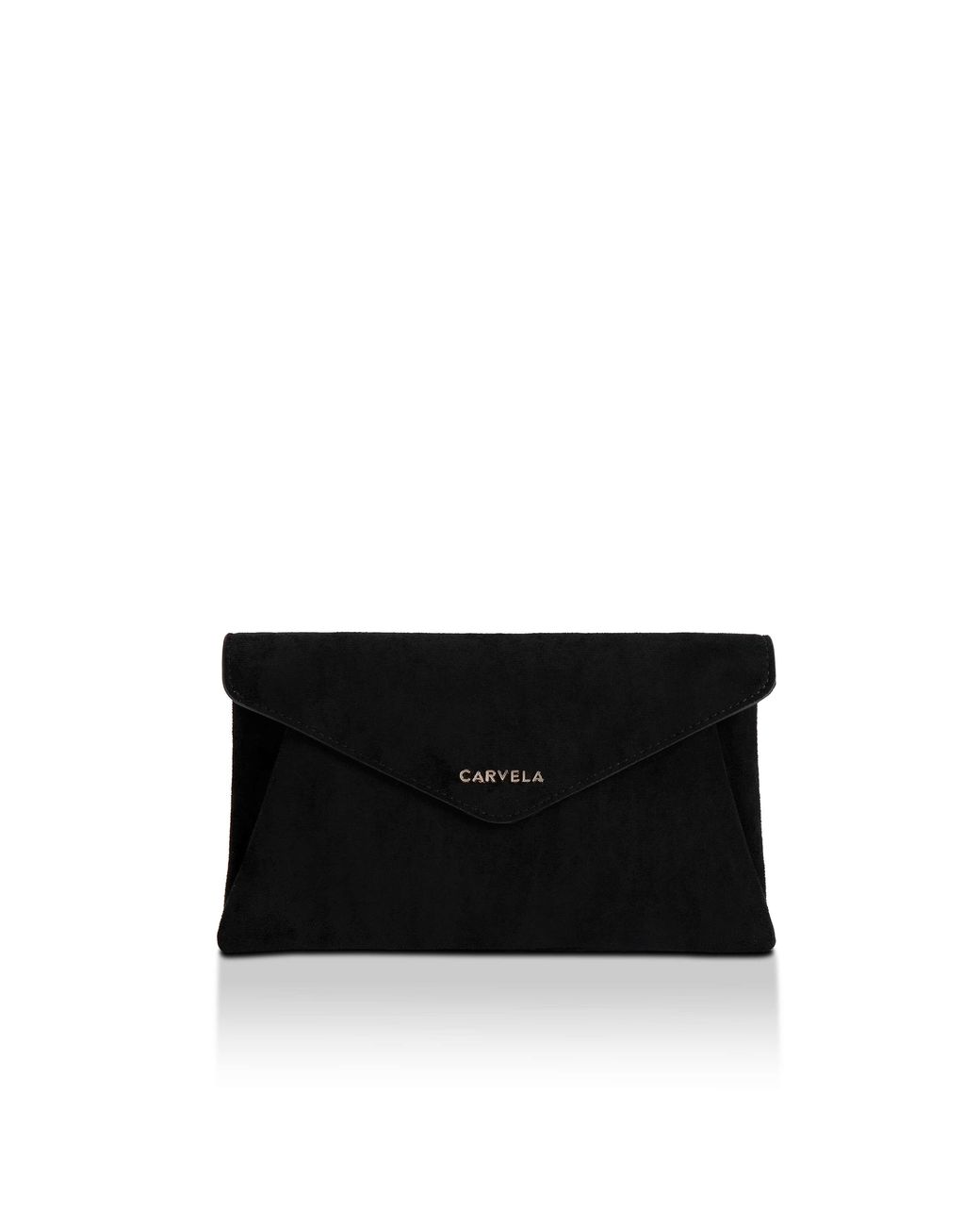 Carvela Kurt Geiger Black Suedette Megan Envelope Clutch Bag