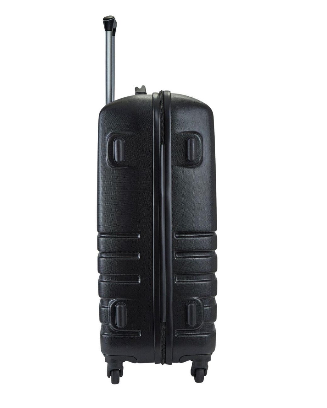Infinity Leather Black Hard Shell Suitcase Cabin Luggage Travel