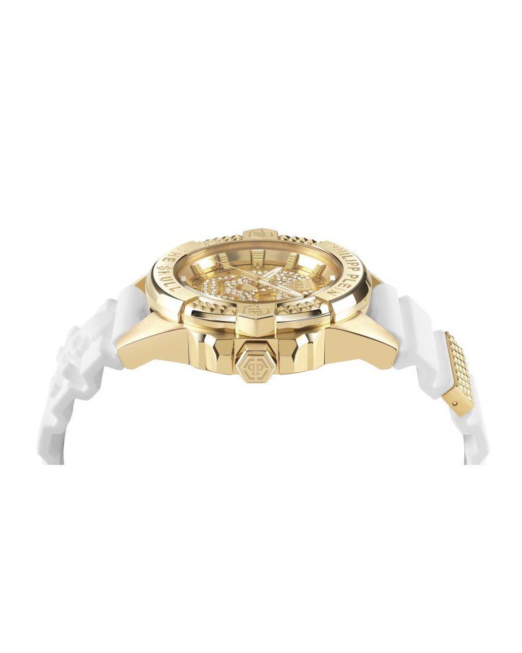 Philipp Plein Metallic The $Kull Watch Pwaaa1221 Silicone
