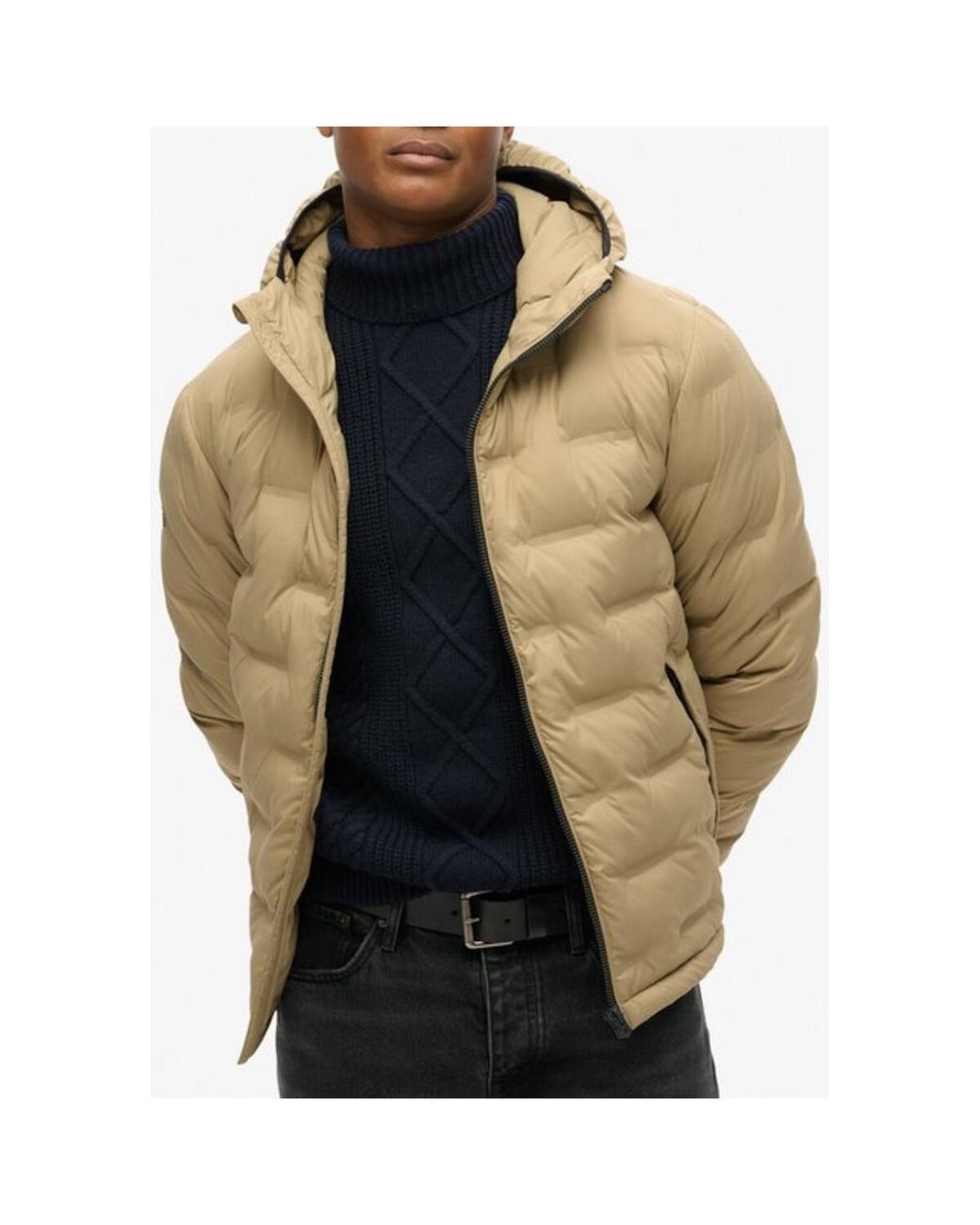 Superdry Natural Hooded Puffer Jacket for men