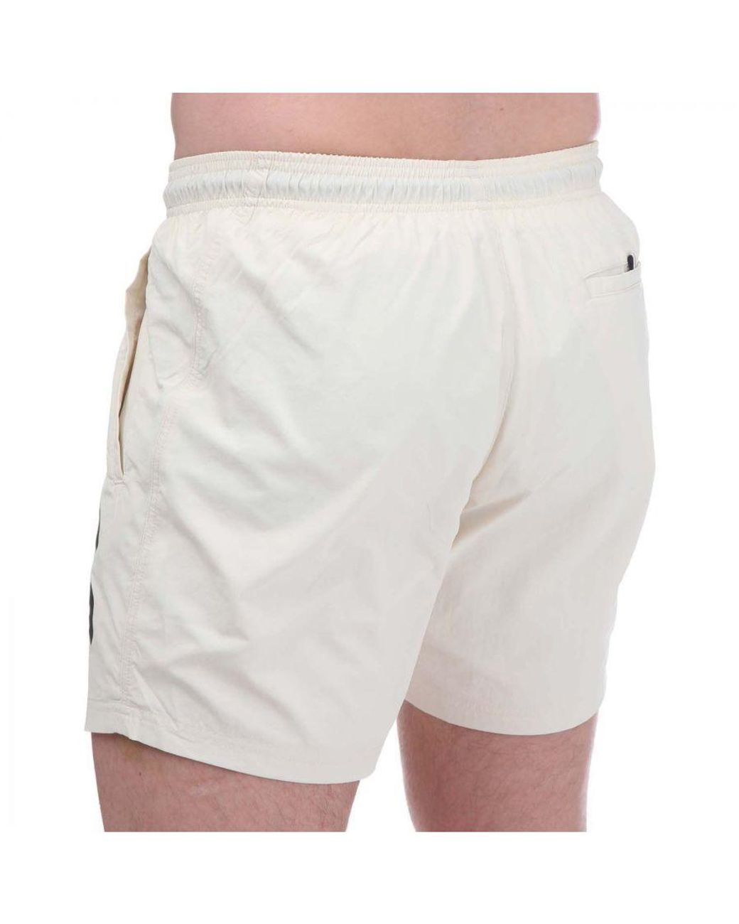 Boss Gray Vertical Logo Quick Dry Swim Shorts for men