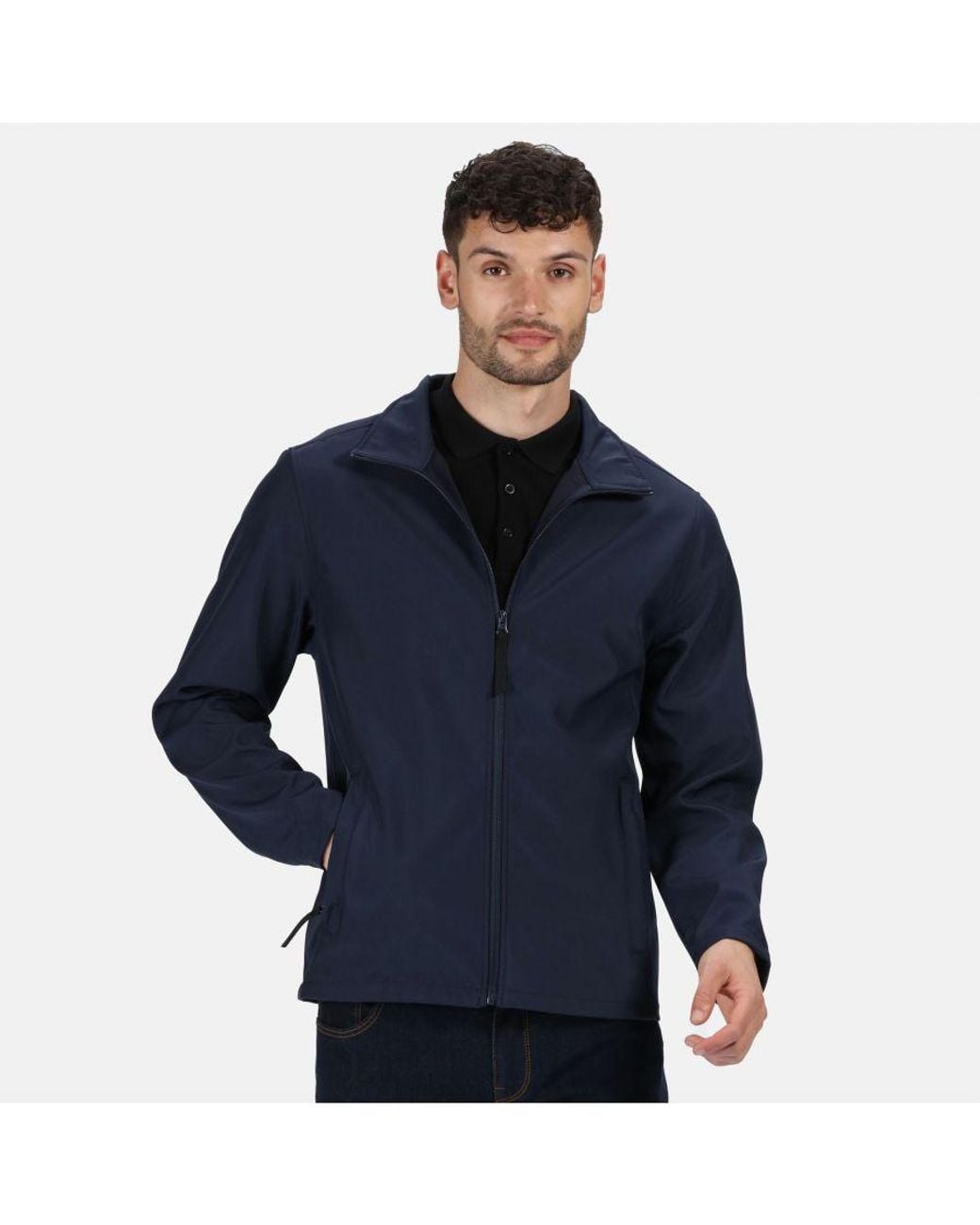 Regatta Blue Classic Water Repellent Softshell Jacket for men