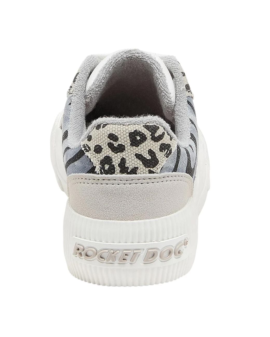 Rocket Dog White Ladies Cheery Animal Print Colour Block Trainers
