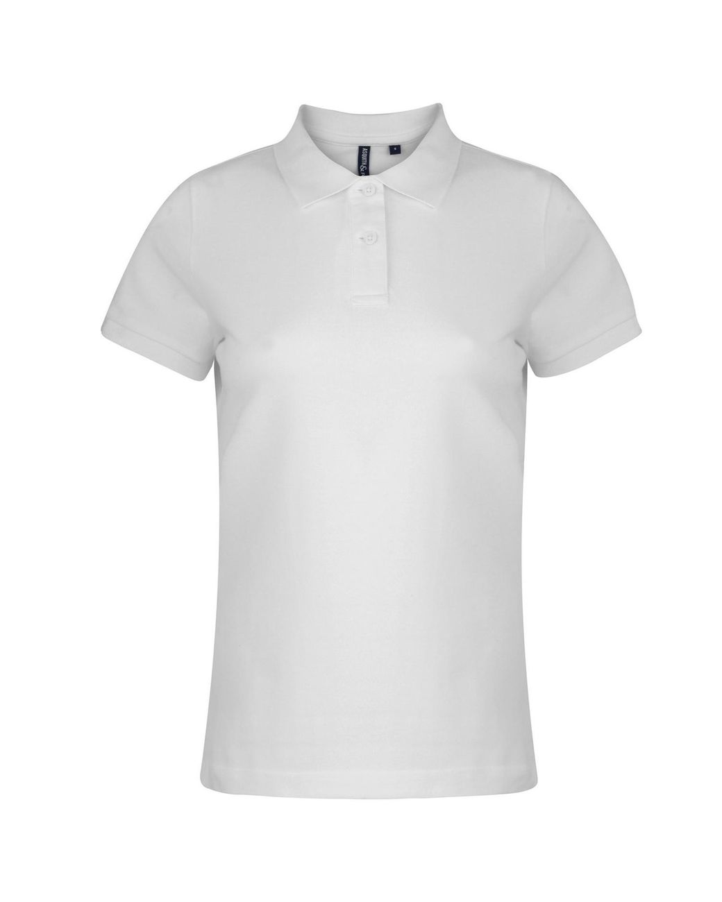 Asquith & Fox White Ladies Plain Short Sleeve Polo Shirt