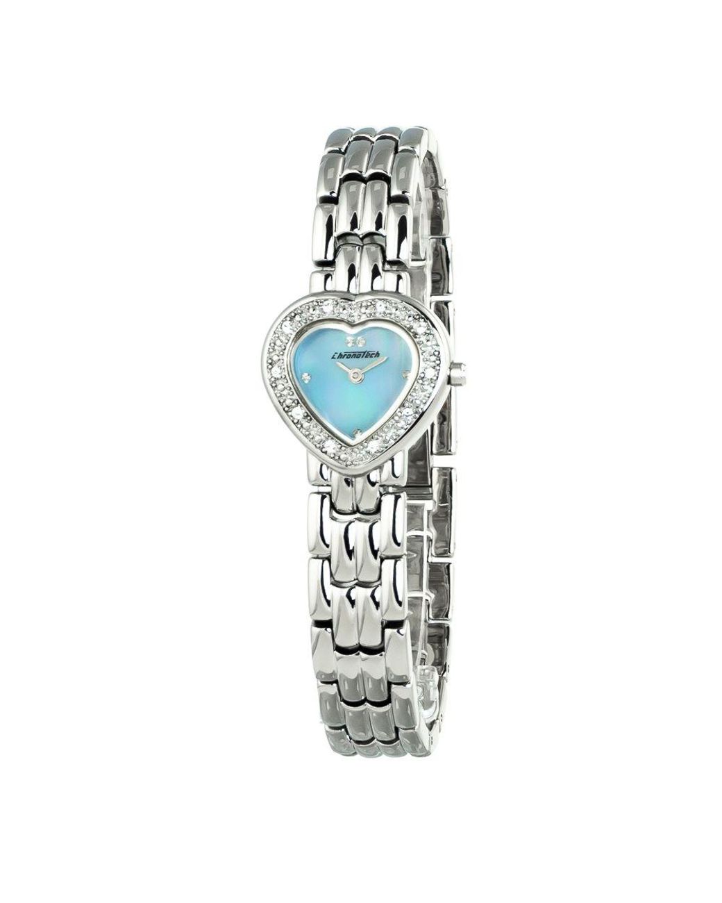 Chronotech Metallic Silver Steel Watch