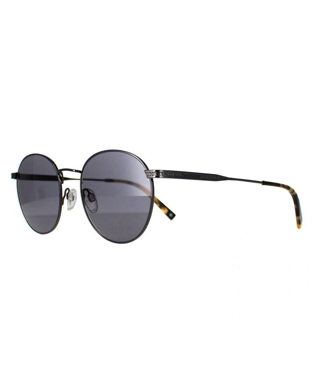 Ted Baker Gray Round Dark Gunmetal Tb1693 Ellis for men