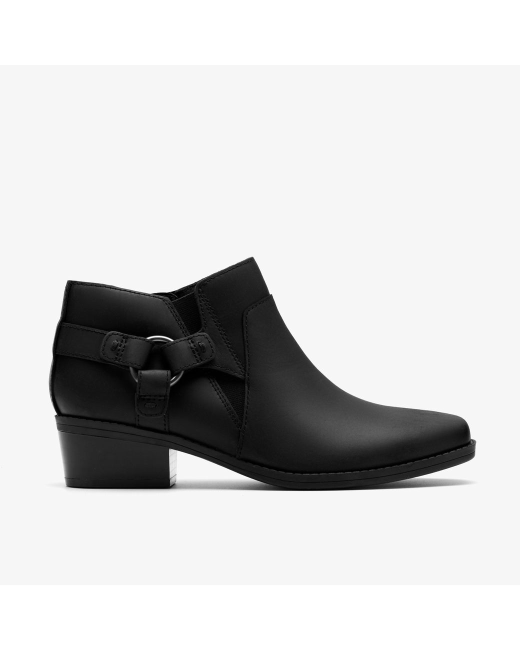 Clarks Black Danyelle Gema Oily Leather