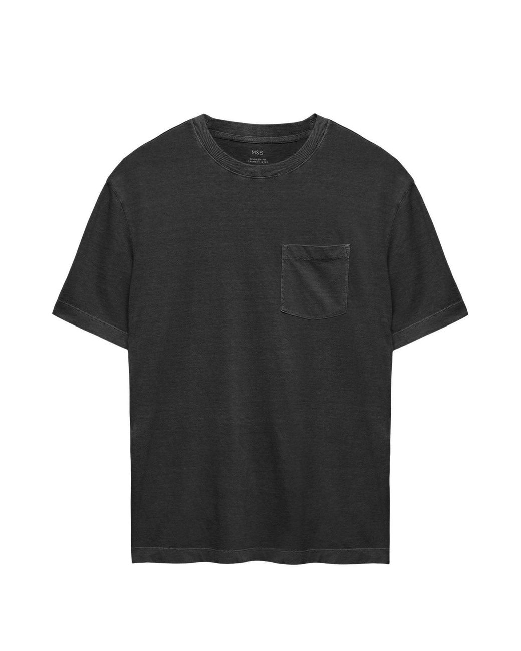 Secret Label Black Cotton Pocket T-Shirt for men