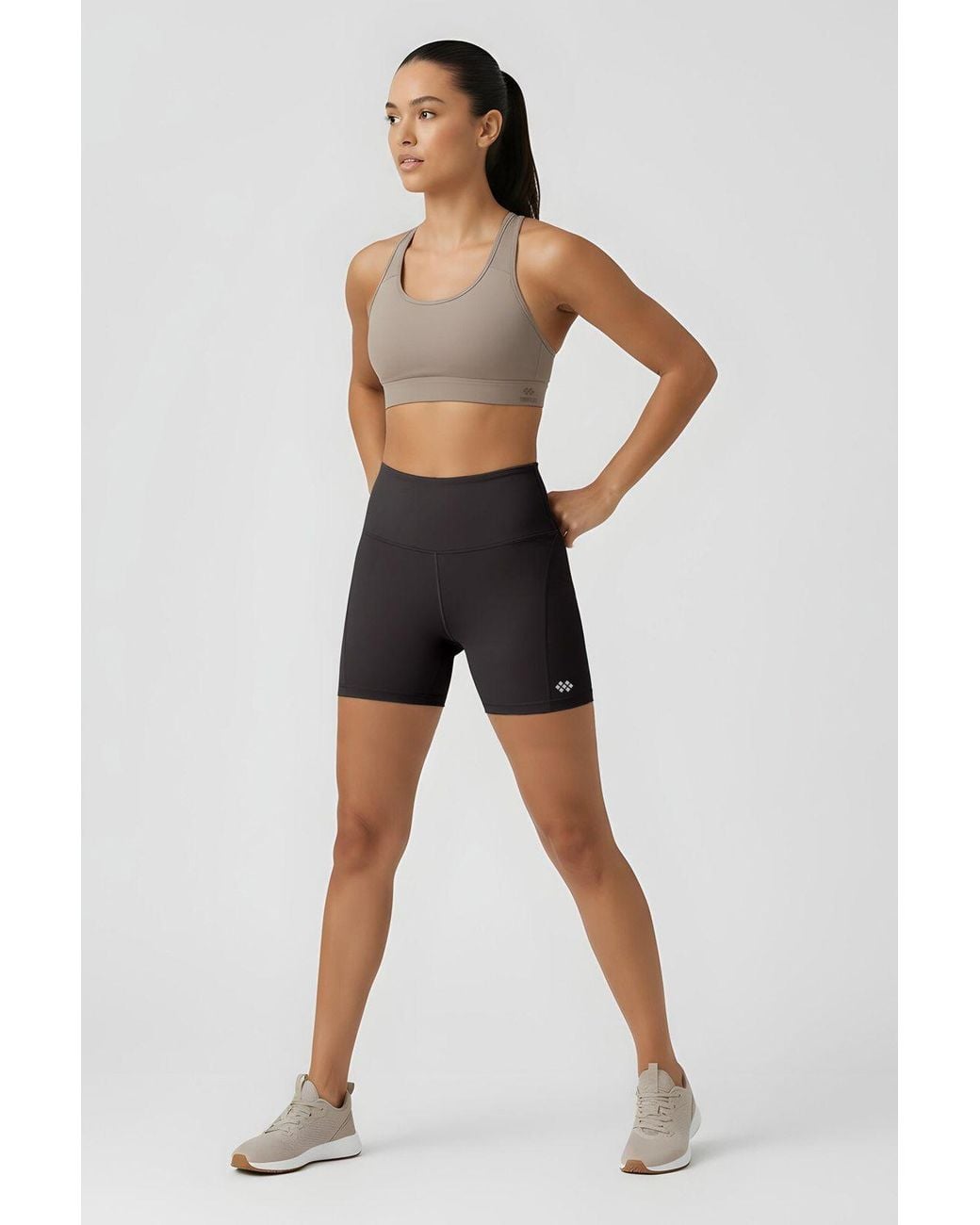 TOMMY LIFE White Short High-Waist Slim-Fit Leggings With Belt