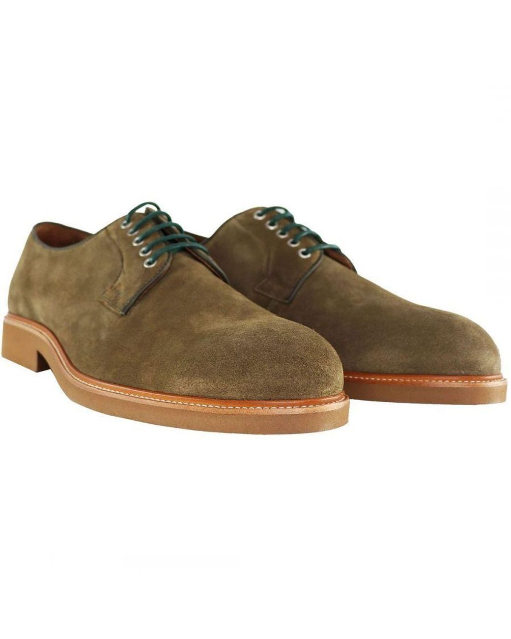 Hackett Brown Chino Eyelet Blucher Shoes for men