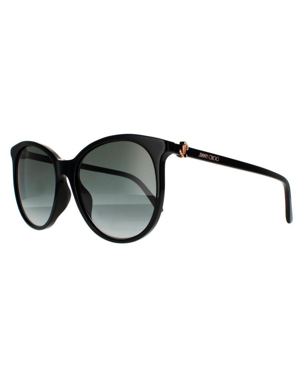 Jimmy Choo Black Round Copper Dark Gradient Sunglasses