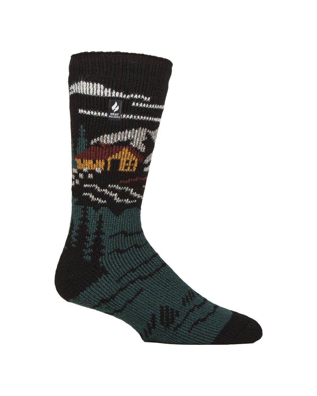 Heat Holders Black Jacquard Thermal Socks For Winter for men
