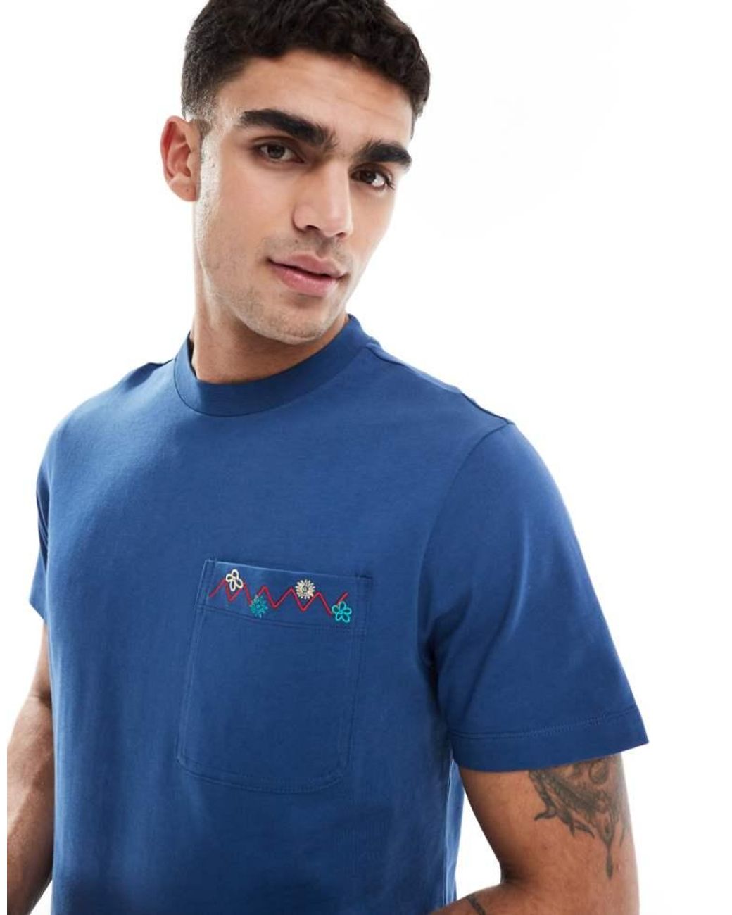 Farah Blue Stacy T-Shirt for men