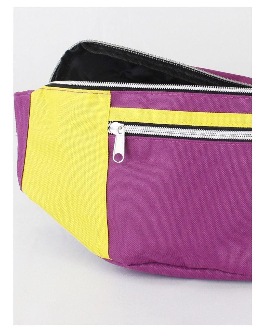 SVNX Purple Contrast Colour Block Crossbody Bag for men