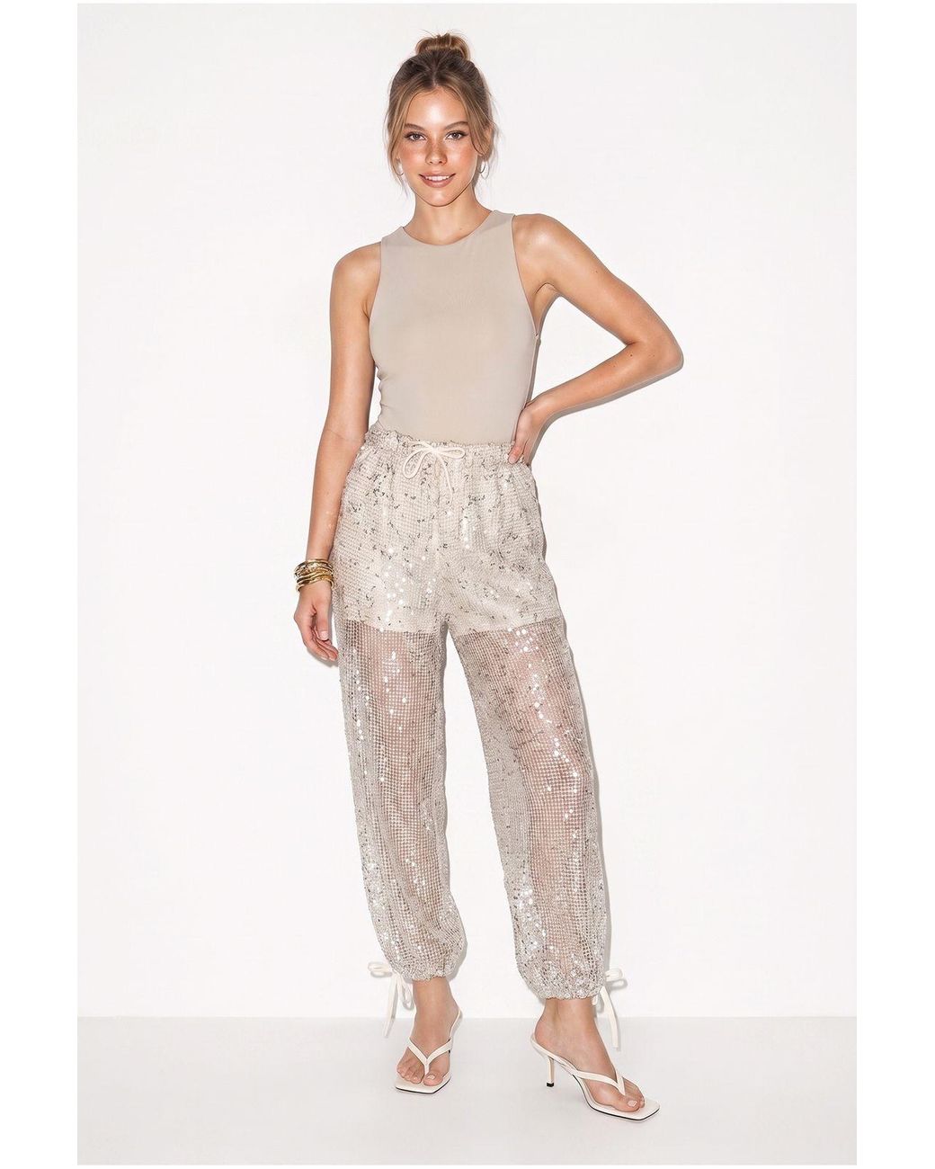 Bianco Lucci Natural Pants