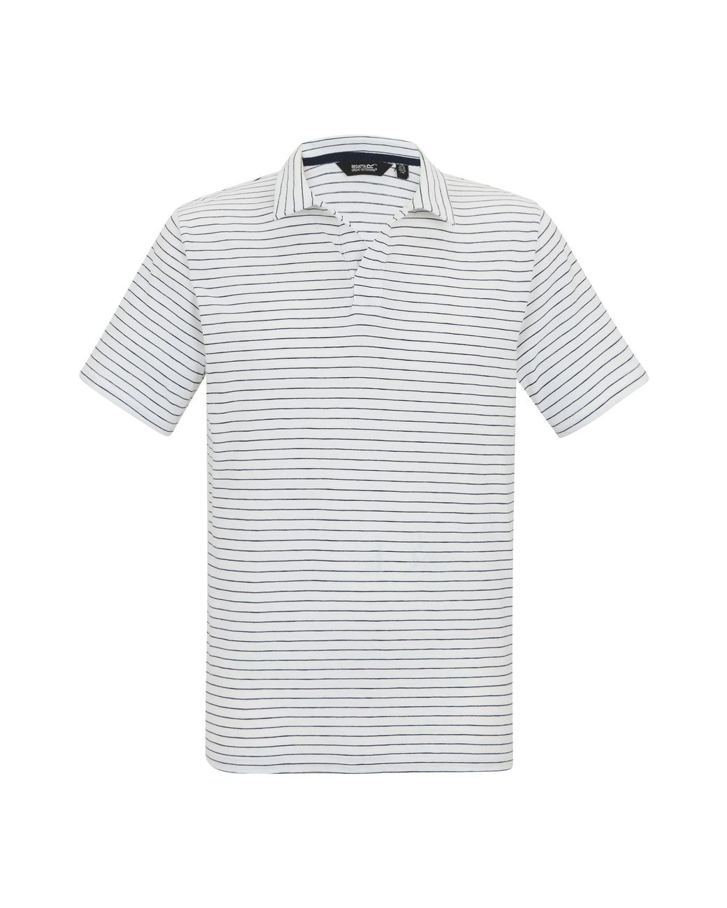 Regatta White Hadvo Stripe Polo Shirt Cotton for men