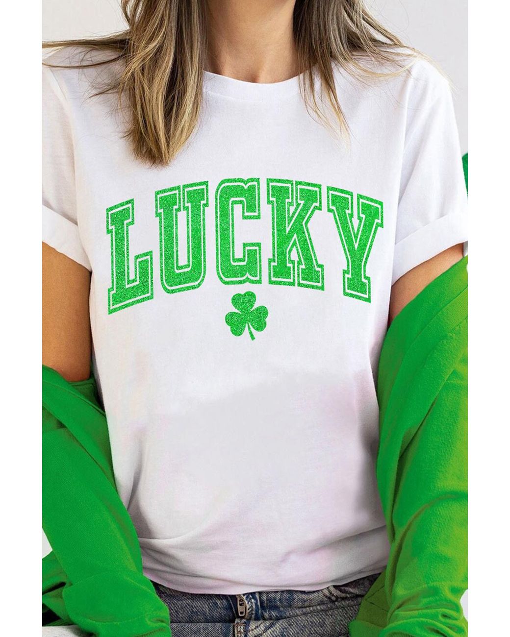 Azura Exchange Green Lucky Clover Short Sleeve Tee