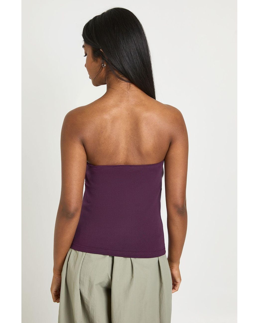 Boohoo Purple Studded Bandeau