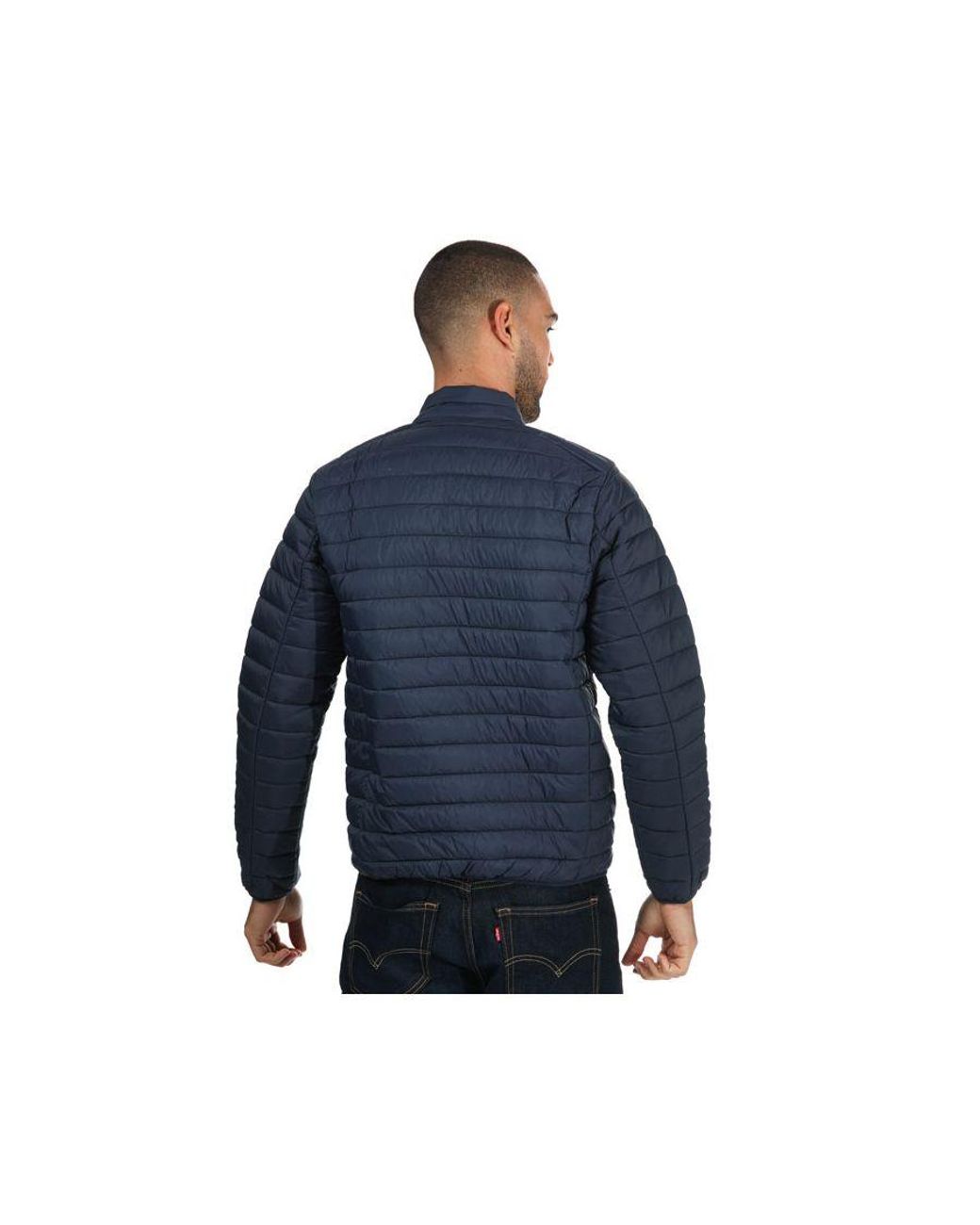 Ben Sherman Blue Lightweight Padded Funnel Neck Jacket for men