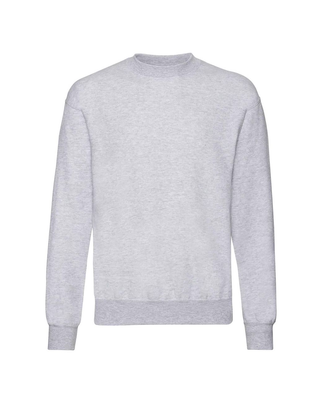 Fruit Of The Loom Gray Adult Polycotton Set-In Sweatshirt (Heather)
