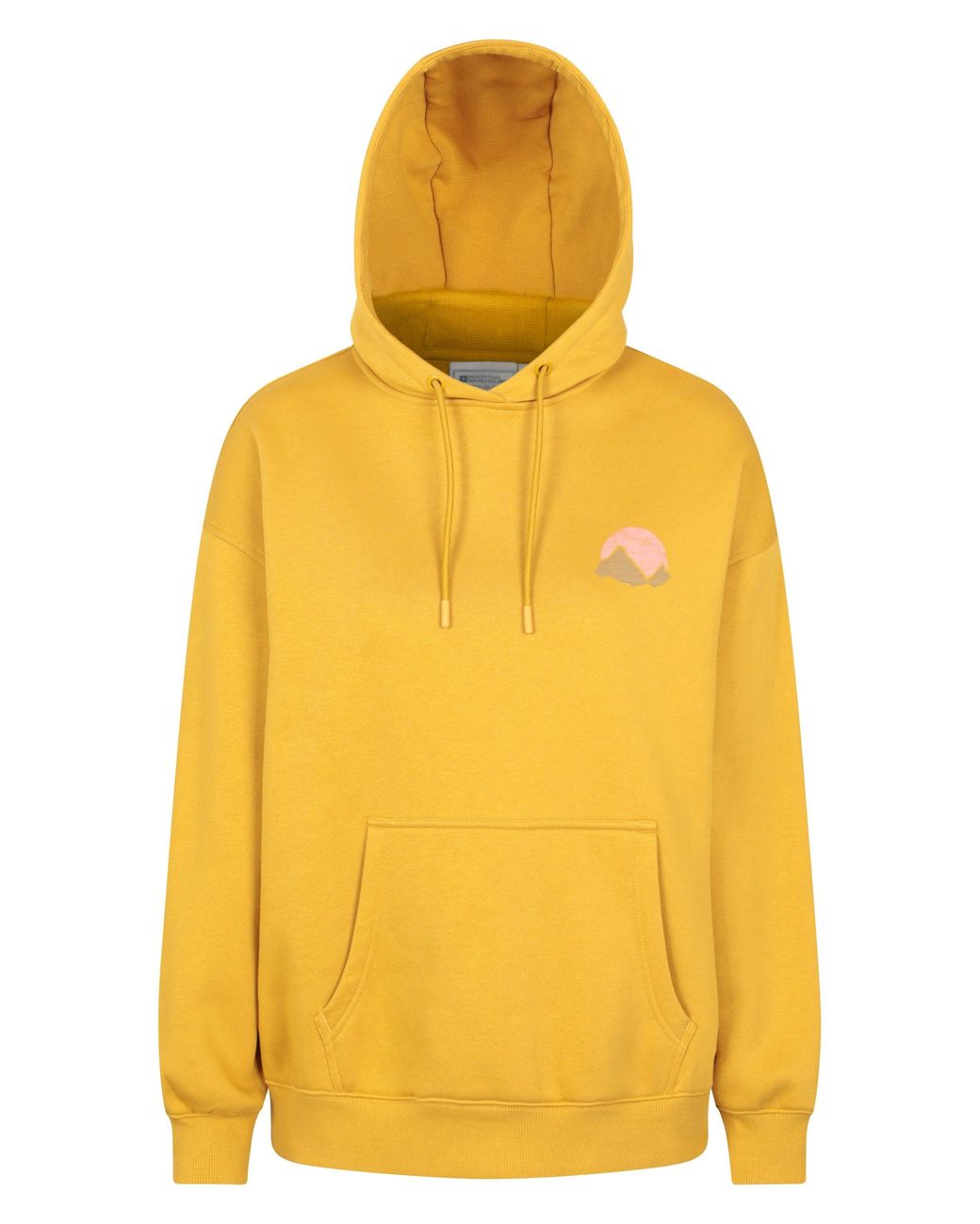 Mountain Warehouse Yellow 'Mountain Sunset' Relaxed Fit Hoodie Warm Cosy Printed Casual Travel Top Cotton